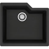 Urban Undermount Granite Single Bowl Kitchen Sink, 22.06-in x 19.69-in x 9.06-in, Onyx