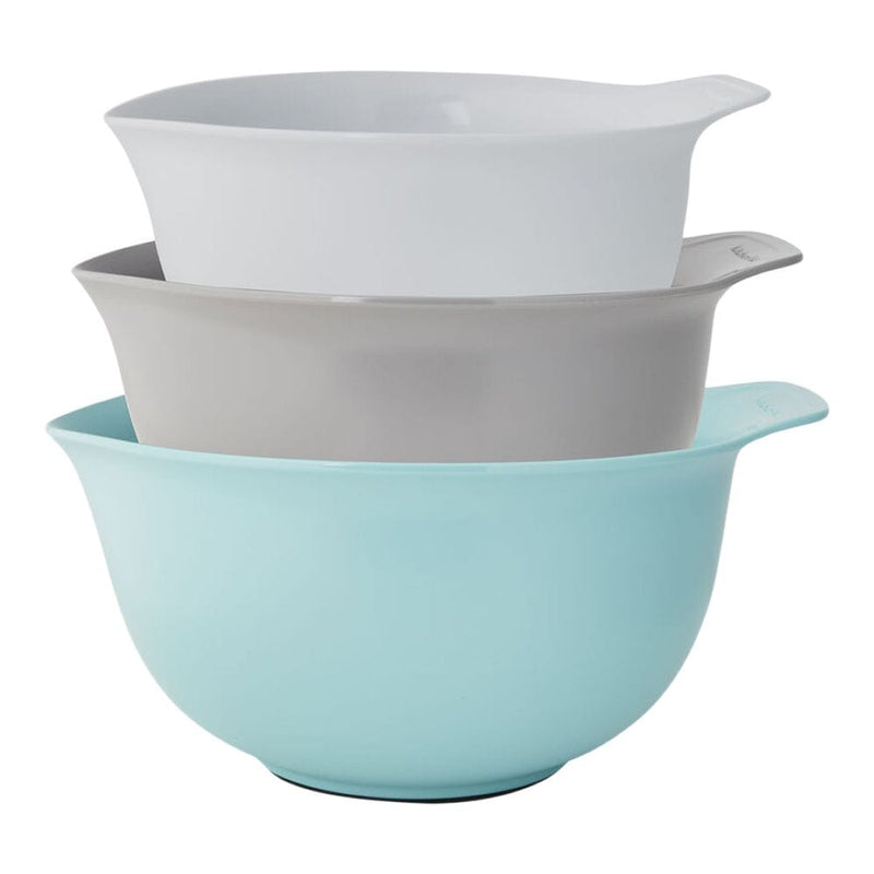 Plastic Mixing Bowl Set with Non-Slip Base, Assorted Sizes, 3-pc Q9201