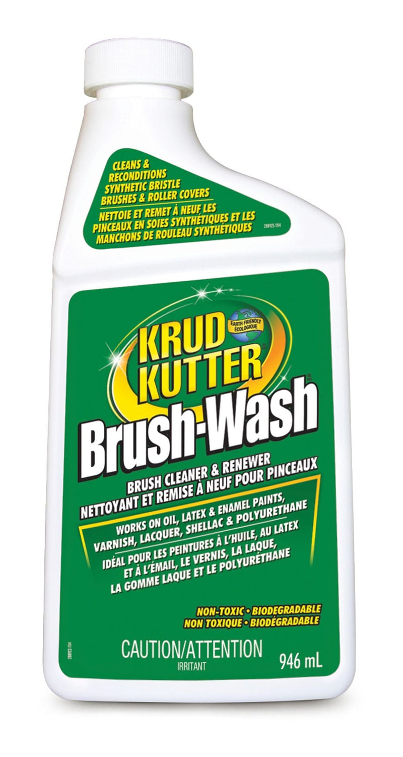 Brush-Wash Cleaner & Renewer For Oil, Latex & Enamel Paint, Non-Toxic, 946-mL U4326