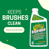 Brush-Wash Cleaner & Renewer For Oil, Latex & Enamel Paint, Non-Toxic, 946-mL