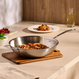 3-Ply Clad Commercial Wok Fry Pan, 32-cm