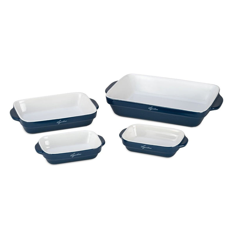 Ceramic Bakeware Set, Blue, 4-pc H6772