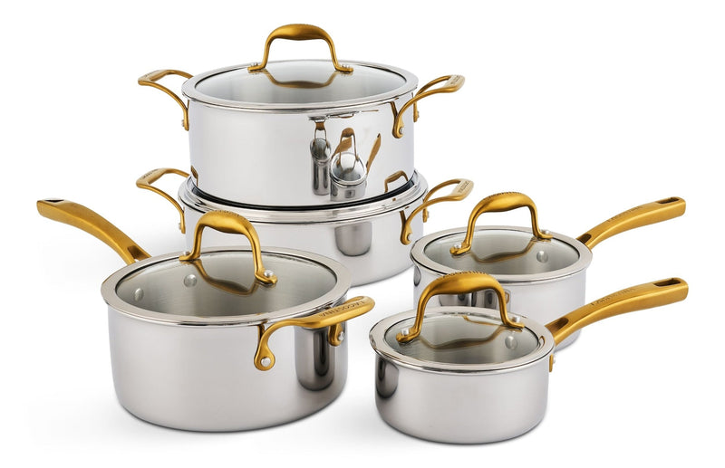 Finezza 5-Ply Clad Stainless Steel Cookware Set, 10-pc Z3799