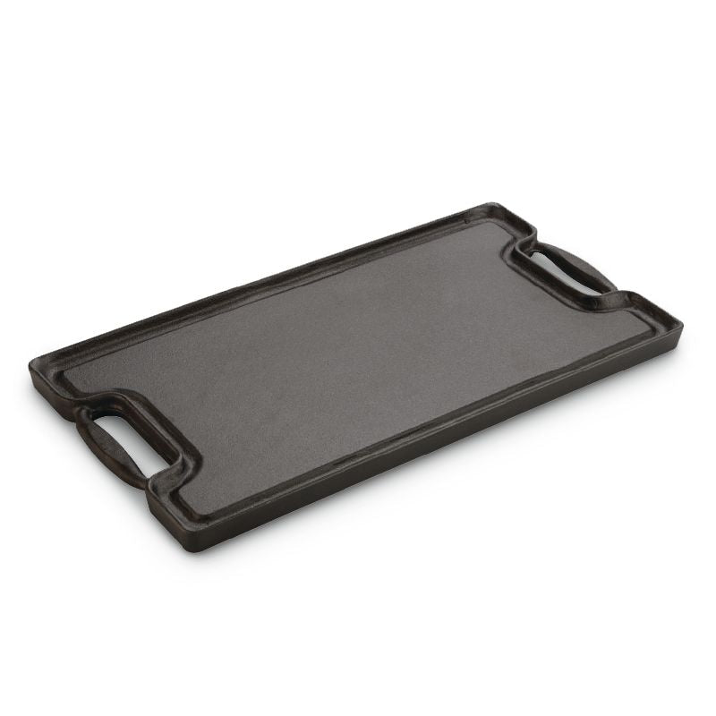 Pre-Seasoned Cast Iron Reversible Grill, Oven & BBQ Safe, Black, 20-in x 10-in