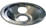62241 GE Stove Shallow-Draw Drip Pan with Trim Ring, Dishwasher Safe, Bright Chrome, 6-in