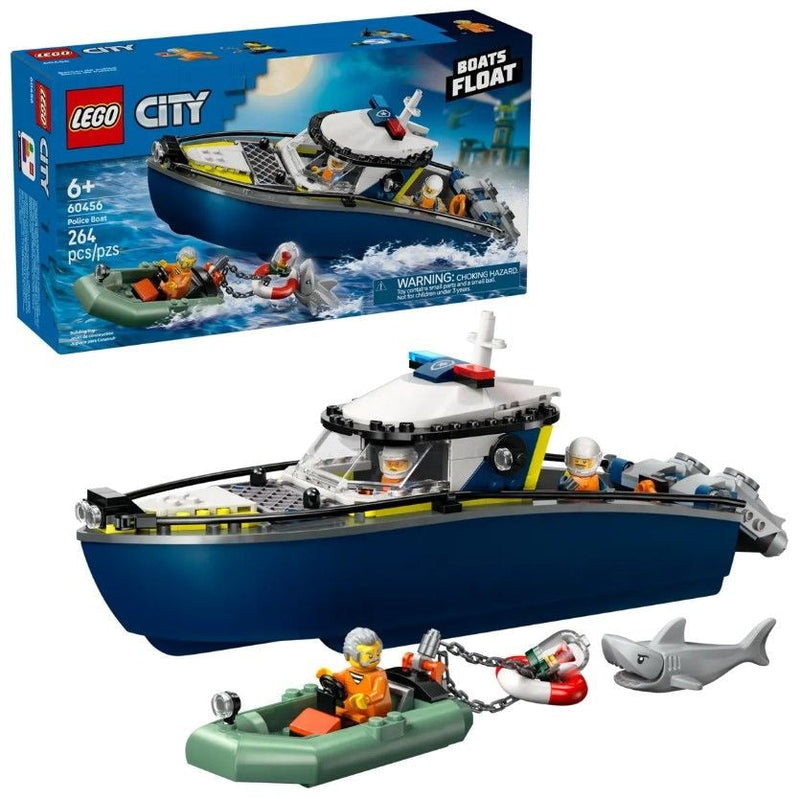 City Police Boat Chase - 60456, 264-pcs, Ages 6+ V7433