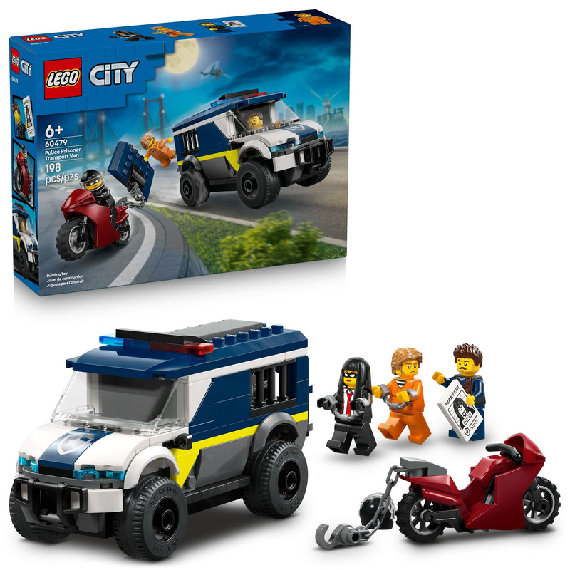 City Police Prisoner Transport Van Building Set - 60479, 198-pcs, Ages 6+ A7685