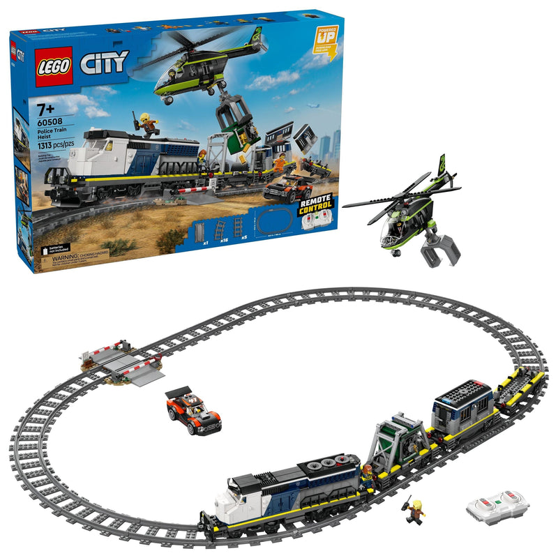 City Police Train Heist Building Toy Set - 60508, 1313-pc, Ages 7+ E7145