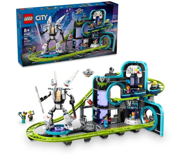 City Robot World Roller-Coaster Park Building Set - 60421, 986-pcs, Ages 8+ L3811