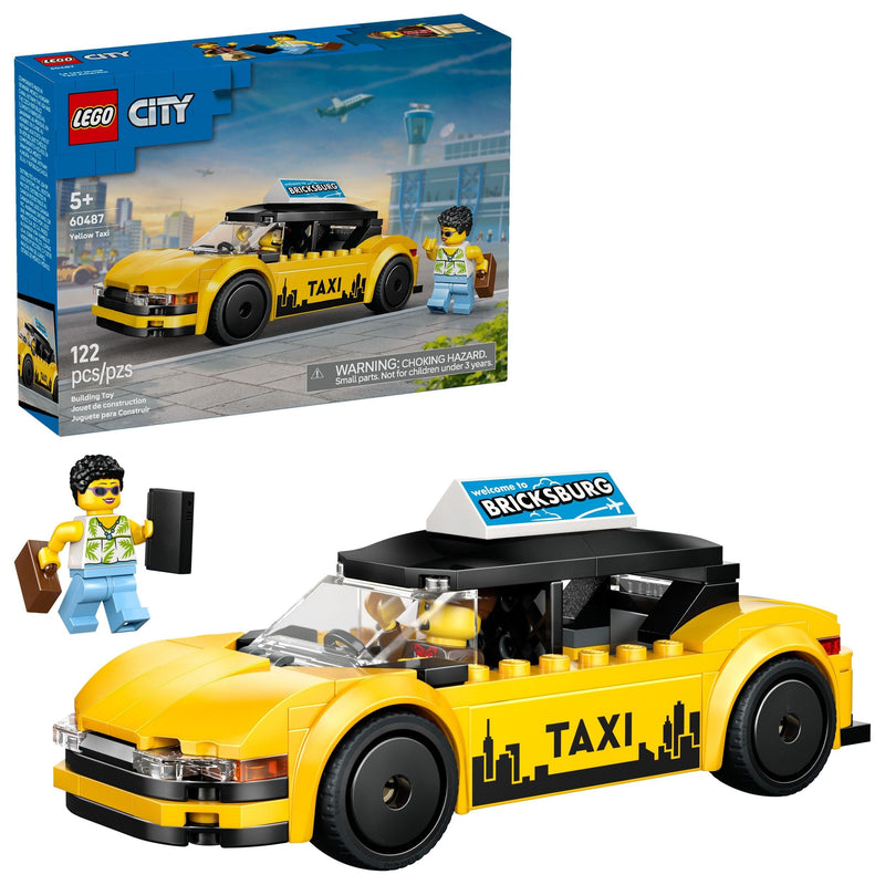 City Yellow Taxi Building Set - 60487, 122-pcs, Ages 5+ R2206