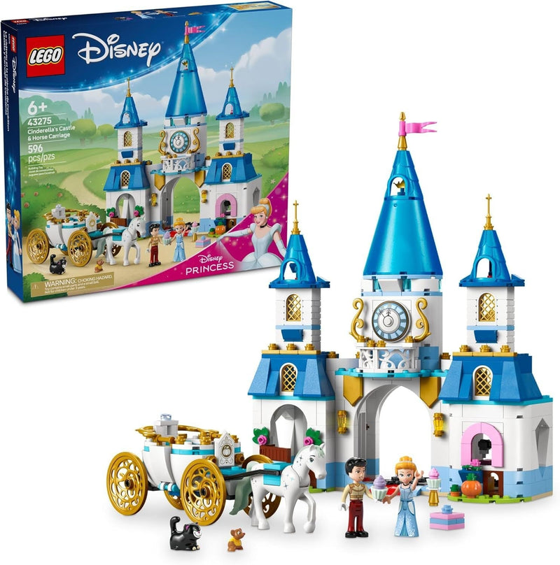 Cinderella's Castle & Horse Carriage - 43275, 596-pcs, Ages 6+ W5666