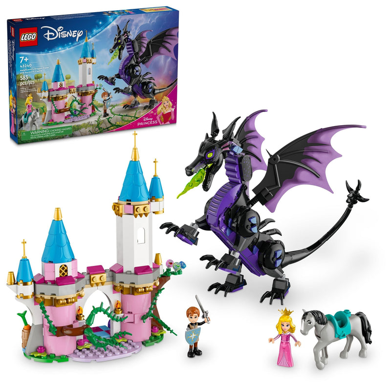 Princess Maleficent’s Dragon Form and Arora's Castle Toy Building Set, 43240, 583-pc, Ages 7+ K9846