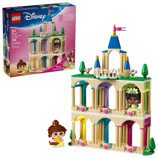 Princess Mini Belle & Tiana with Castle Toy Building Set - 43291, 358-pcs, Ages 5+ I3770