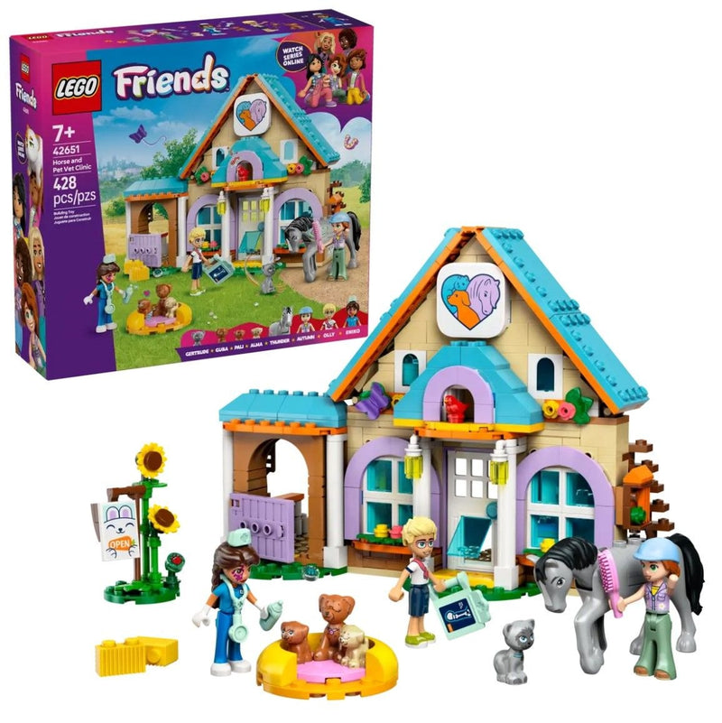 Friends Horse and Pet Vet Clinic Set - 42651, 428-pcs, Ages 7+ I3145