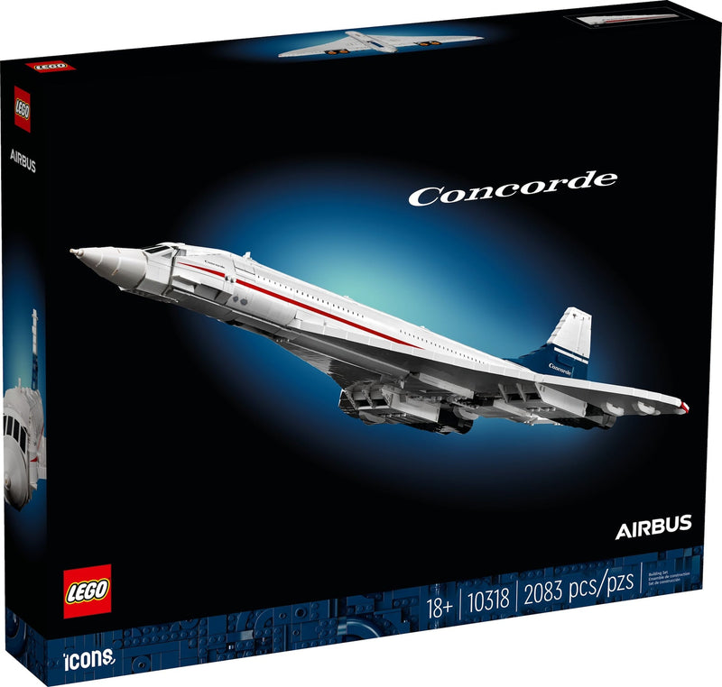 Icons Concorde Model Plane Building Set - 10318, 2083-pcs, Ages 18+ Y8778