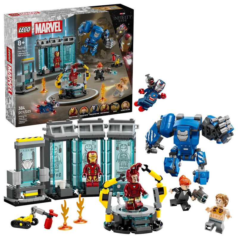 Marvel 76315 Iron Man's Laboratory: Hall of Armor, 384-pc X4687