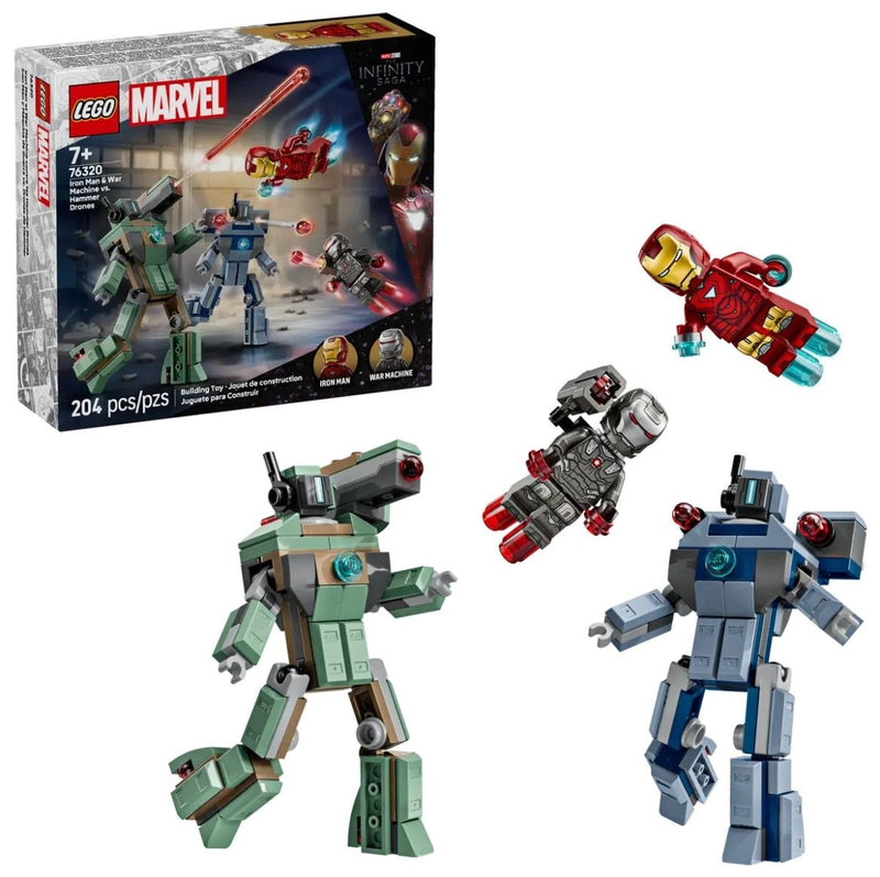 Marvel Iron Man & War Machine vs. Hammer Drones - 76320, 204-pcs, Ages 7+ V5978