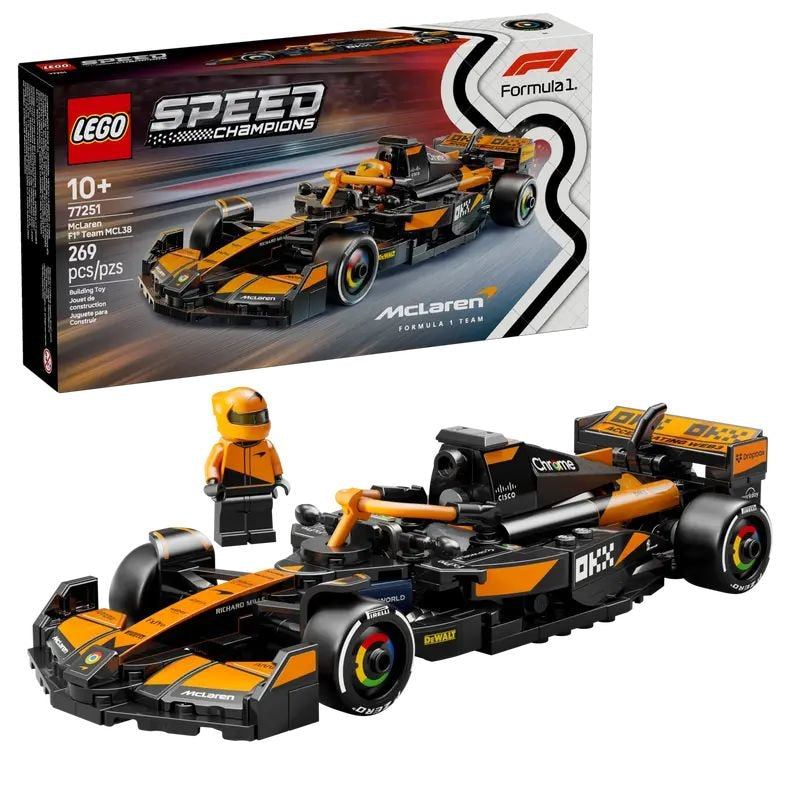 Speed Champions F1 Team MCL38 Race Car - 77251, 269-pcs, Ages 10+ I3935