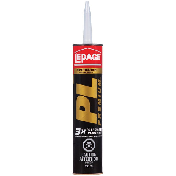 PL Premium Construction Adhesive Glue, Indoor/Outdoor, Weather & Waterproof, 295-mL K7478