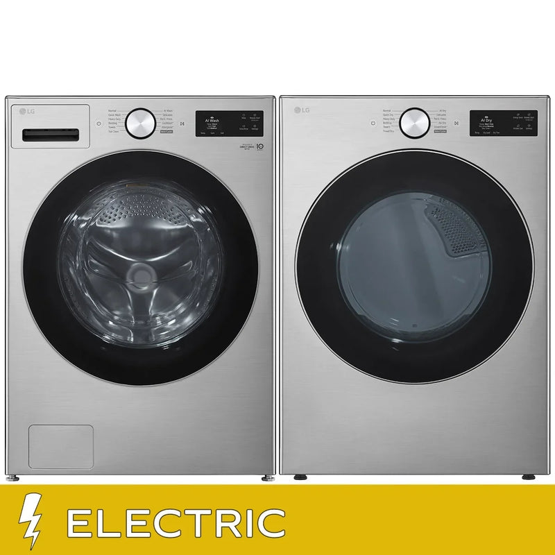 LG Laundry Bundle 5.8 cu ft. Front Load Washer and 7.4 cu ft. Electric Dryer K7861
