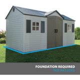 Outdoor Storage Shed with Windows, 8-ft x 15-ft