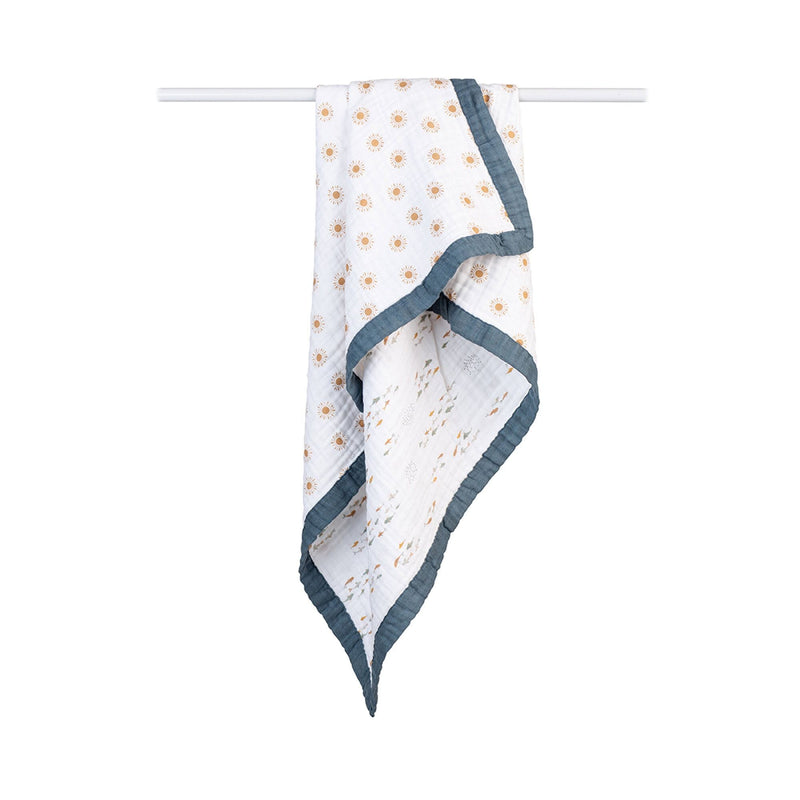 3-Ply Sun & Fish Reversible Muslin Blanket X9637