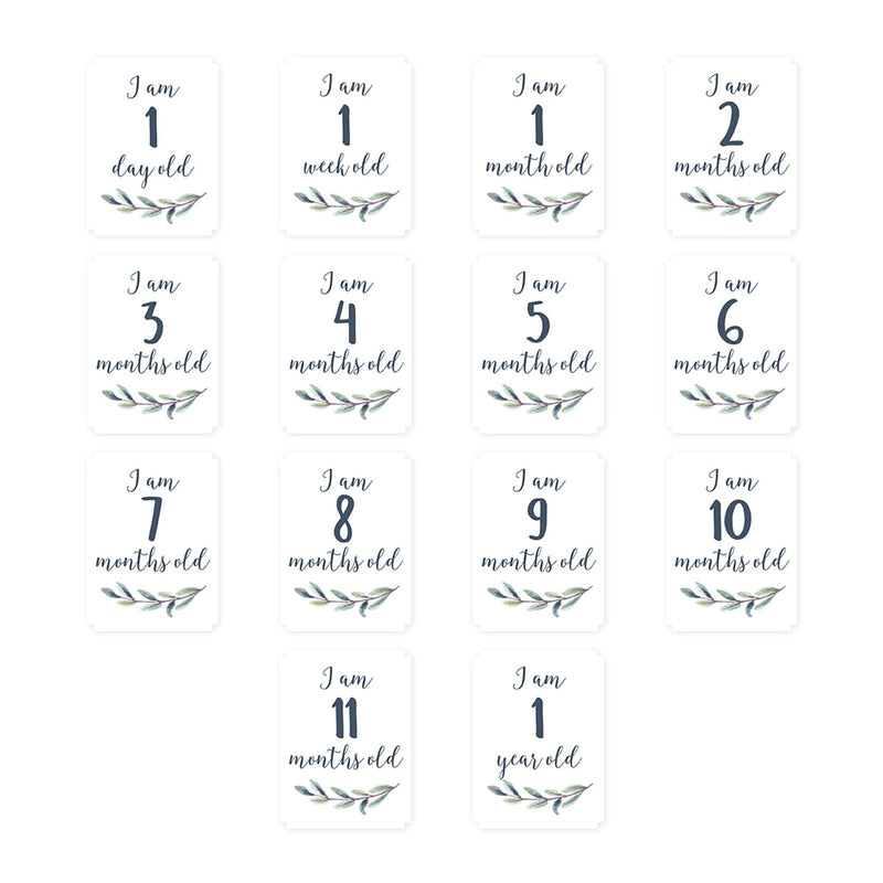 Baby's 1st Year Milestone Blanket, Hello World Wreath O1143
