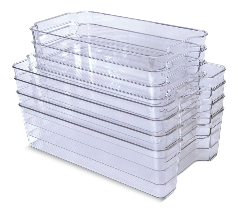 Clear Organization Bin Set, 8-pc Q1575