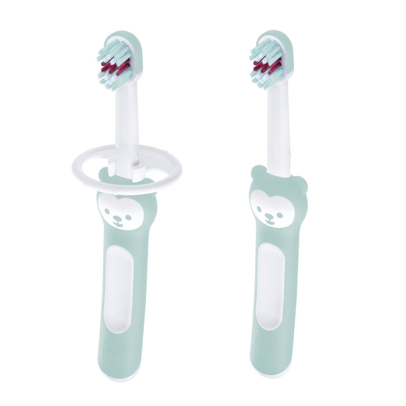 Baby Toothbrush with Safety Shield, Mint Green, 2-pk Y1771