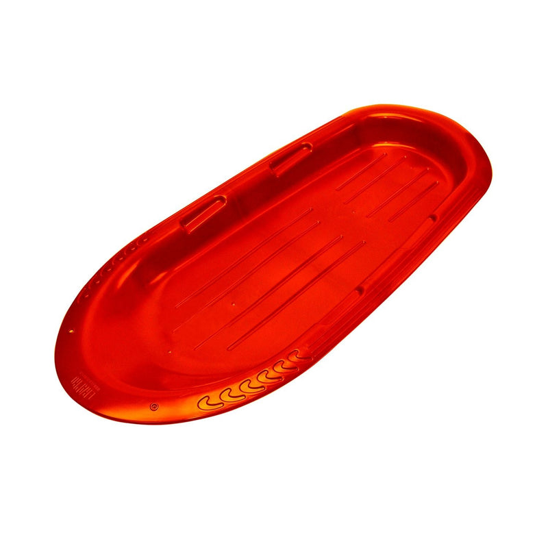 Manitou-X Kids' 2-Person Lightweight Plastic Winter Snow Sled/Toboggan with Grips C4937