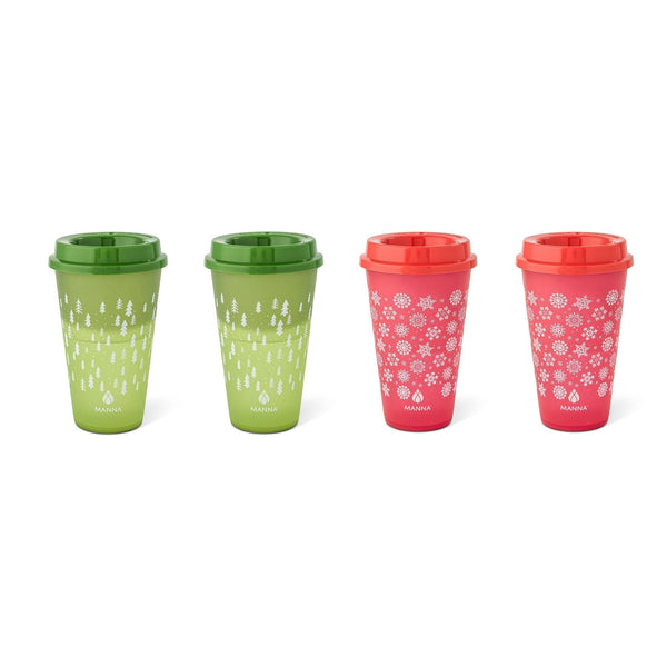 16-oz Reusable Colour-Changing Hot Cups, 4-pk V6660