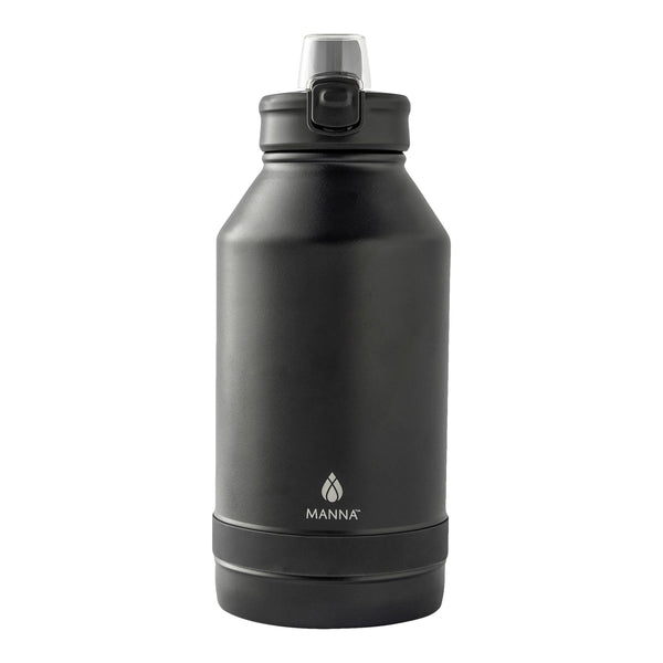 Push Stainless Steel Water Bottle, 64-oz, Various Colours, with Handle S7897