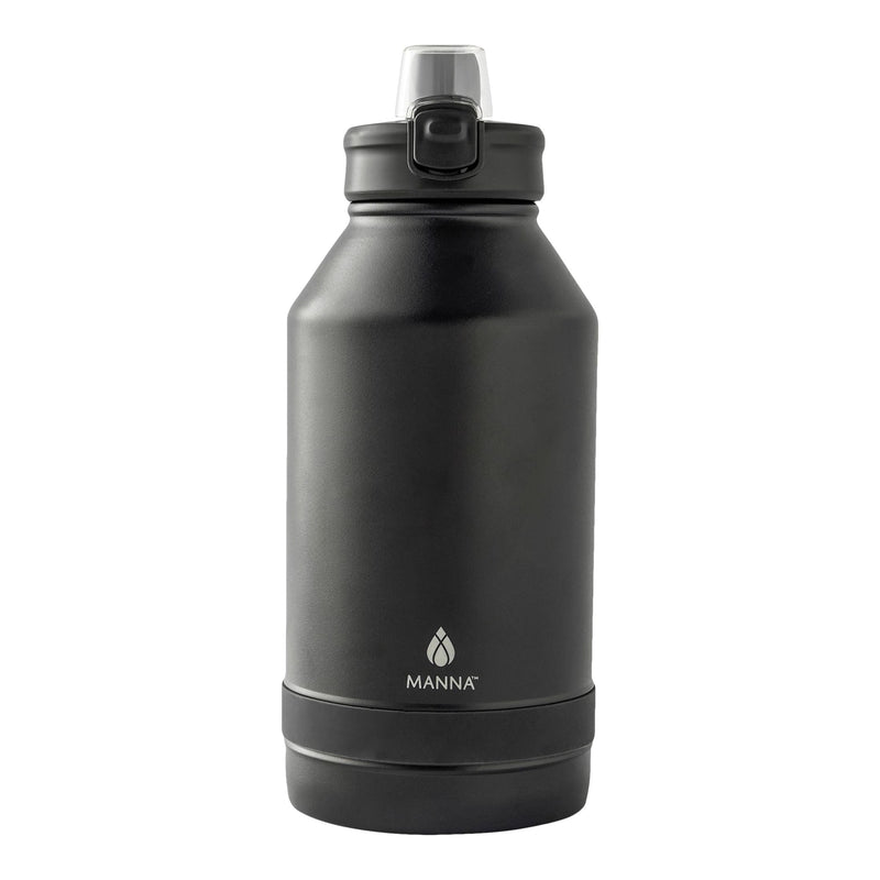 Push Stainless Steel Water Bottle, 64-oz, Various Colours, with Handle S7897