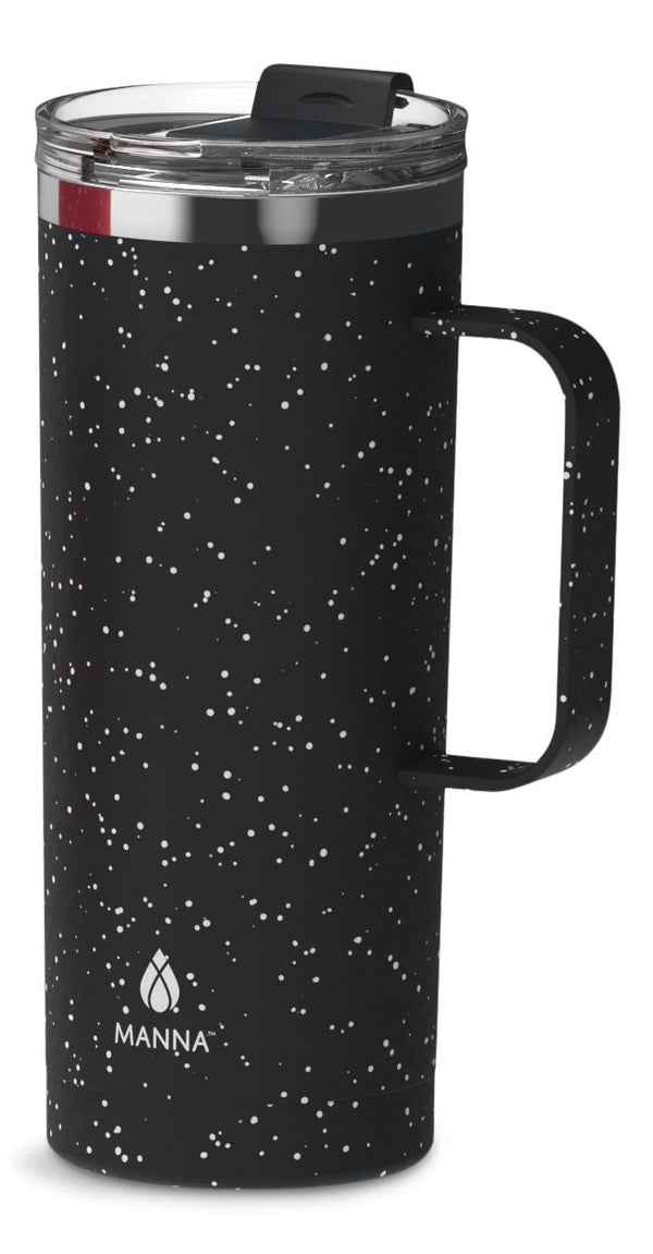 Tahoe Insulated Stainless Steel Mug with Leakproof Lid, Speckled Black, 591-mL K9763