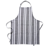 Adjustable Stripped Apron for Cooking, Black & White, One Size