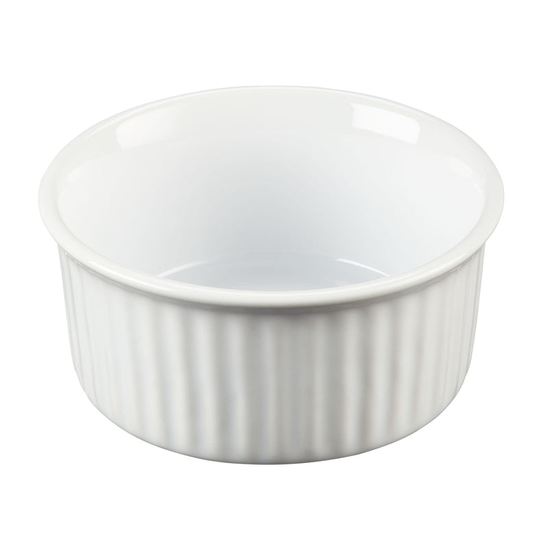 Ceramic Ramekin, White, 4.92 x 2.36-in D9934