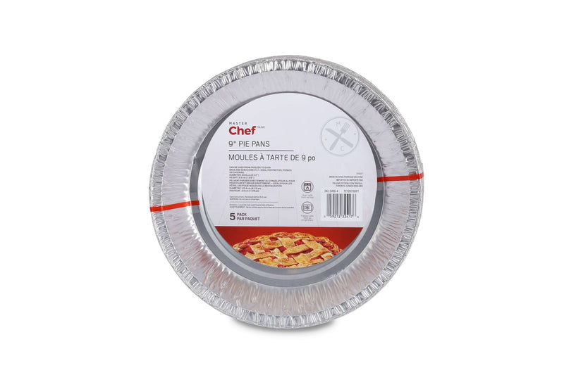 Disposable Deep Pie Pan, 9-in, 5-pk V3770