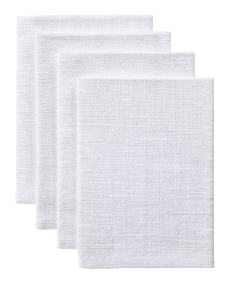 Essential Cotton Dining Napkins, White, 17-in, 4-pk H5403