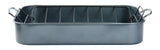 Heavy-Duty Grey Non-Stick Roaster with Handle and Rack, 17-in
