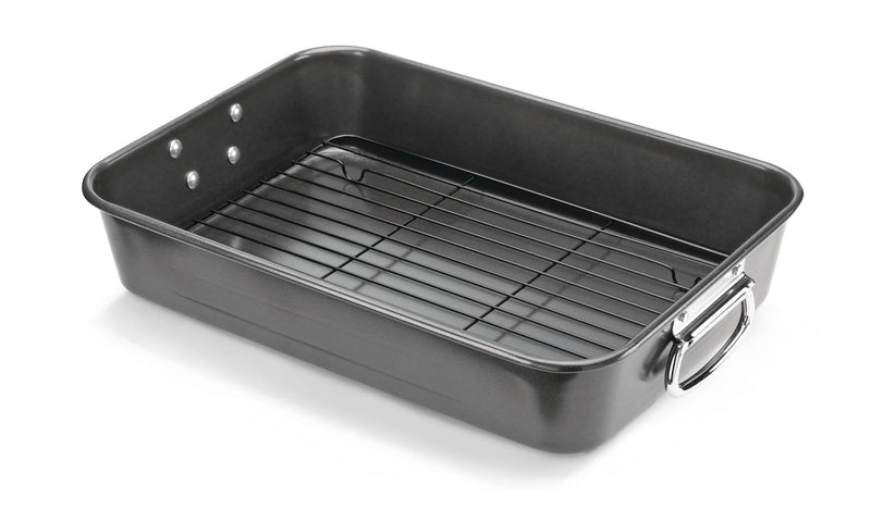 Multi-Purpose Roaster with Rack, Dishwasher Safe, 9-12 lb, 25.4 x 38cm E5581