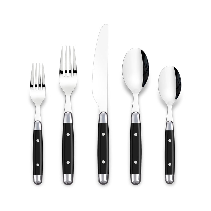 Rivet Flatware Set, Serves 4, 20-pc, with Caddy L5849