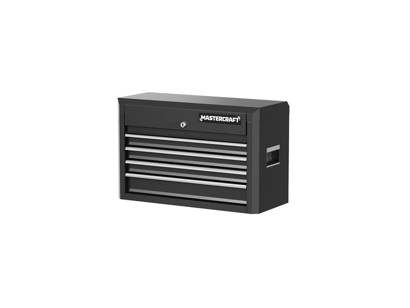 4-Drawer Tool Storage Chest with Liners, Black, 24-in E8719