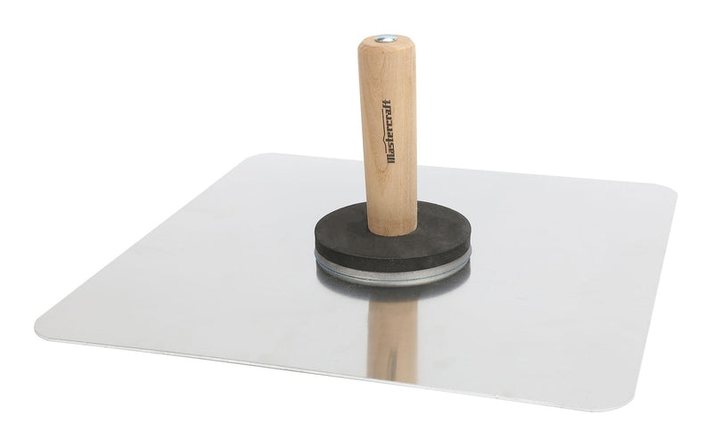 Aluminum Hawk, with Wooden Handle, Plaster & Drywall Tool, 13 x 13-in O9534