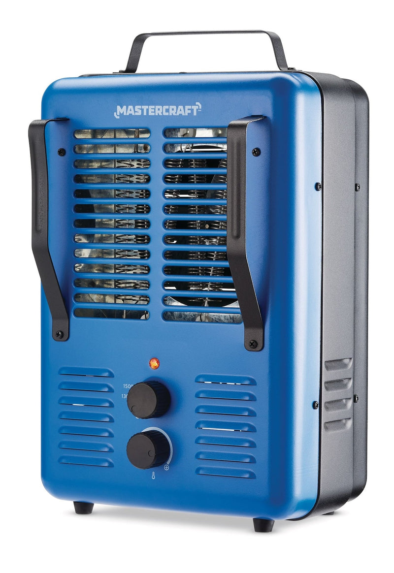 Deluxe Milkhouse Utility Space Heater with Thermostat, 1500W, Blue F4717