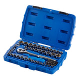 Mechanic's Tool Set with Case, Nickel-Plated, SAE/Metric, 62-pc
