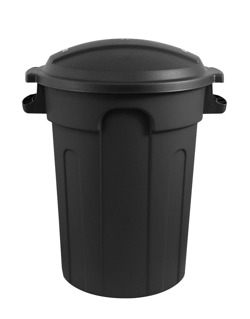 Plastic Circular Garbage Can, Black, 80-L D4211