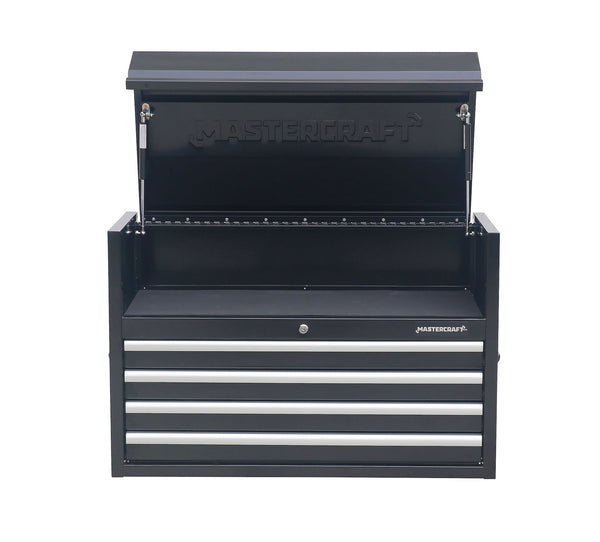 Powder-Coated Steel Tool Chest with Liners, Black, 36-in B1401