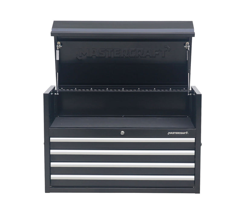 Powder-Coated Steel Tool Chest with Liners, Black, 36-in B1401
