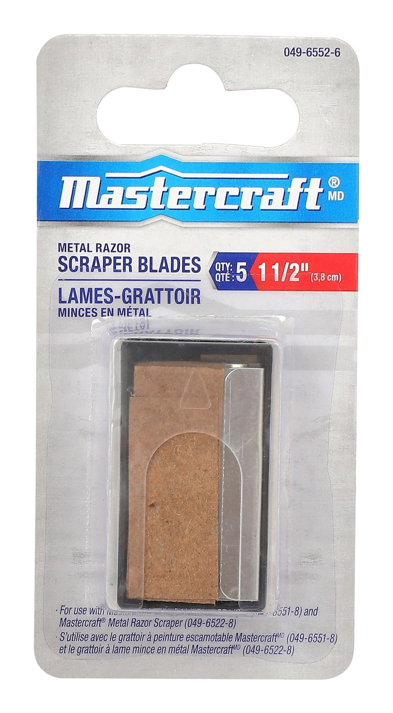 Replacement Razor Blades For Glass & Surface Scraper Tool, 1-1/2-in, 5-pk F9237