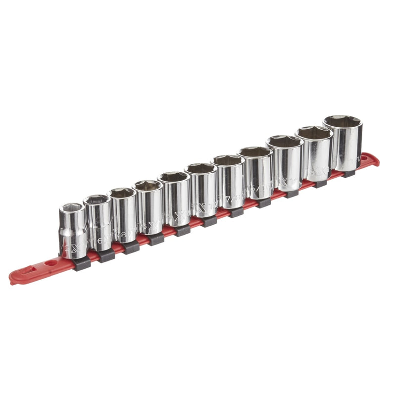1/2-in Drive 6 Pt. Socket Set, SAE, Nickel-Chrome Plating, 11-pc A5163